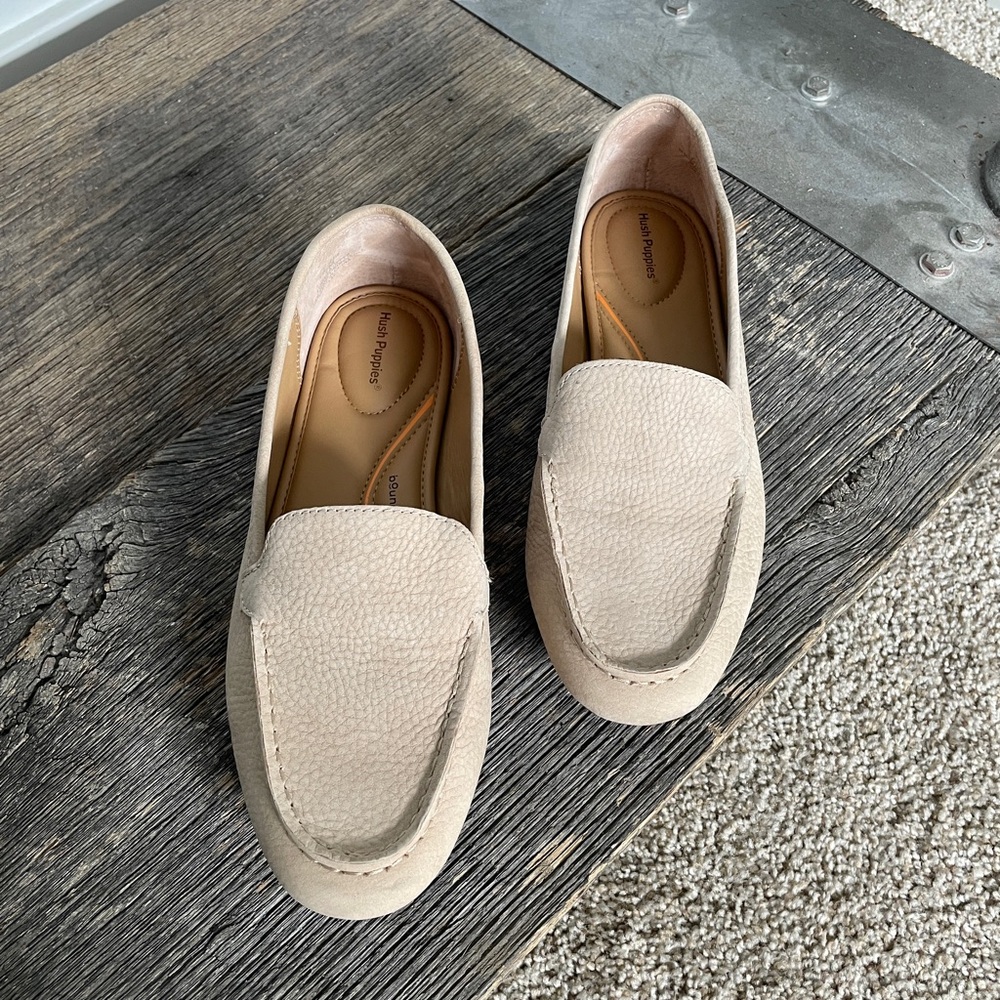 Hush Puppies Ozzie Cream Driving Loafers